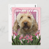Bedankt - Goldendoodle Briefkaart (Voorkant / Achterkant)