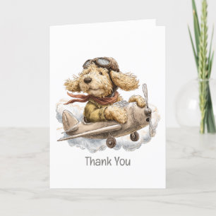 Bedankt Goldendoodle Dog Pilot Airplane