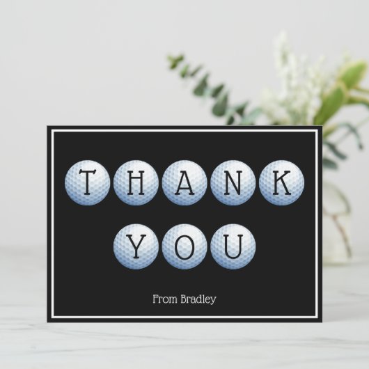 Bedankt Golf Custom gepersonaliseerd Kaart (Staand voorkant)