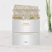 Bedankt Gouden Chevron Witte Diamanten Parel (Achterkant)