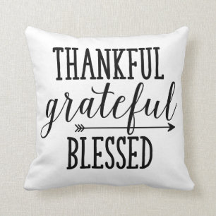 Bedankt Grateful Blessed Pillow Kussen