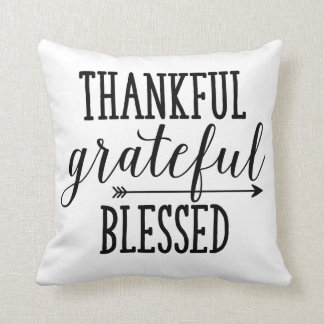 Bedankt Grateful Blessed Pillow Kussen