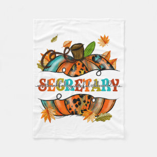 Bedankt Grateful Blessed Secretary Pumpkin Autumn Fleece Deken