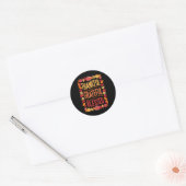 Bedankt Grateful Blessed Thanksgiving Herfst Ronde Sticker (Envelop)