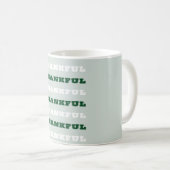 Bedankt, Gratitude Quote, Groen Koffiemok (Voorkant rechts)