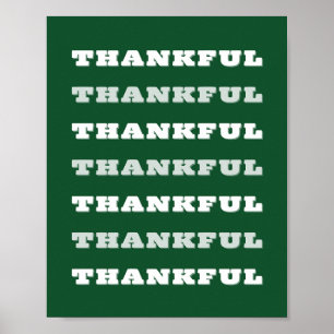 Bedankt, Gratitude Quote, Groen Poster