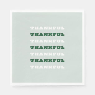 Bedankt, Gratitude Quote, Groen Servet