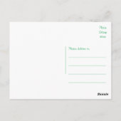 Bedankt Green and White Leaf Natuur Briefkaart (Achterkant)