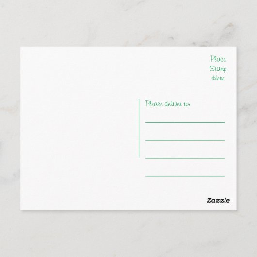 Bedankt Green and White Leaf Natuur Briefkaart (Achterkant)