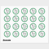 Bedankt Green Hearts Classic Ronde Sticker (Vel)