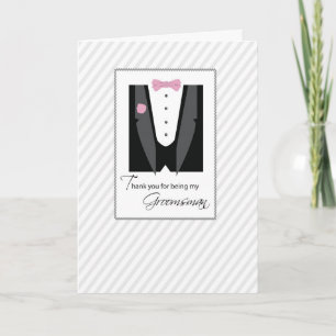 Bedankt Groomsman, Roos kleur