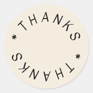 Bedankt Hand getrokken eenvoudig ontwerp dank u St Ronde Sticker