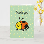 Bedankt (Happy Bug) kaart (Gele Bloem)