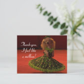 Bedankt hond briefkaart (Staand voorkant)