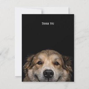 Bedankt hond platte kaart