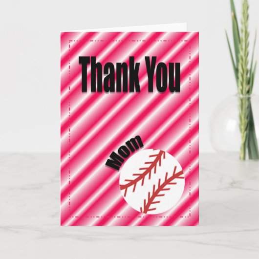 Bedankt honkbalteam mama Kaart (Voorkant)