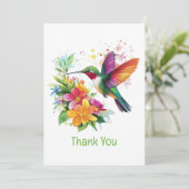 Bedankt Hummingbird Tropical Flowers (Staand voorkant)