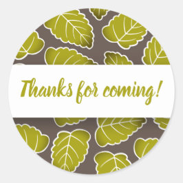 Bedankt in het najaar ronde sticker