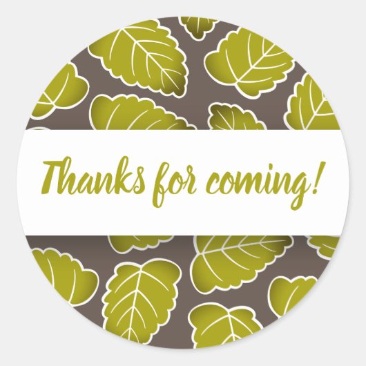 Bedankt in het najaar ronde sticker (Voorkant)