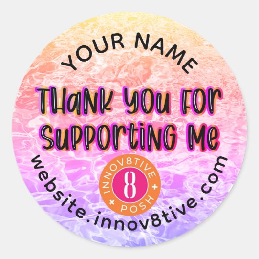 Bedankt Innov8tive + Posh label (Voorkant)