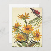 "Bedankt!" + Insect, Flowers Briefkaart (Voorkant / Achterkant)