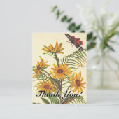 "Bedankt!" + Insect, Flowers Briefkaart (Staand voorkant)