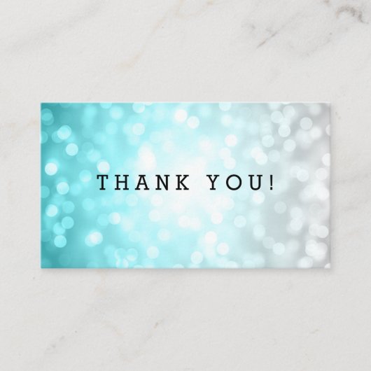 Bedankt Insert Beach Ombre Glitter Lights Informatiekaartje (Voorkant)