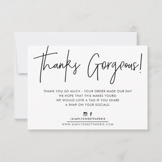 BEDANKT INSERT modern casual biro business zwart (Voorkant)