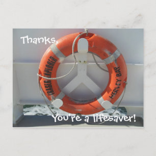 Bedankt, je bent een redder in nood! briefkaart