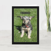 Bedankt! Je kindheid heeft me bijna weggeblazen. Bedankkaart (Voorkant)