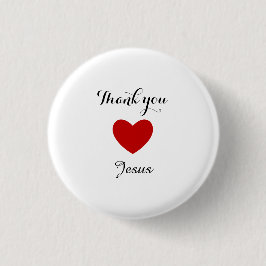 Bedankt Jezus | Modern Christelijk geloof Ronde Button 3,2 Cm