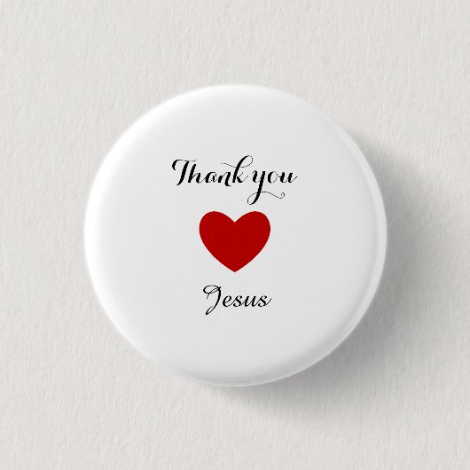 Bedankt Jezus | Modern Christelijk geloof Ronde Button 3,2 Cm (Voorkant)