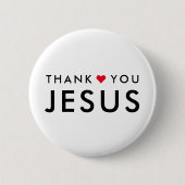Bedankt Jezus | Modern Christelijk geloof Ronde Button 5,7 Cm (Voorkant)