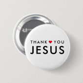 Bedankt Jezus | Modern Christelijk geloof Ronde Button 5,7 Cm (Voorkant /achterkant)