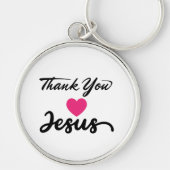 Bedankt Jezus | Modern Christelijk geloof Sleutelhanger (Voorkant)
