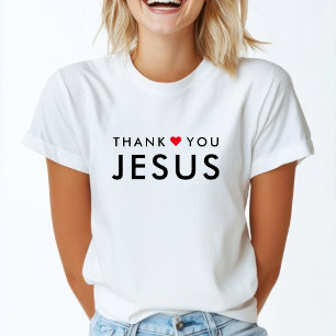 Bedankt Jezus   Modern Christelijk geloof T-shirt