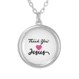 Bedankt Jezus | Modern Christelijk geloof Zilver Vergulden Ketting