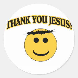 Bedankt Jezus Ronde Sticker