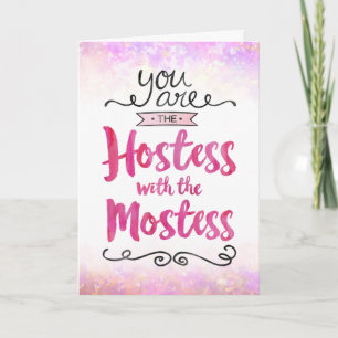 Bedankt, jij bent de Hostess met de Mostess Dank Bedankkaart