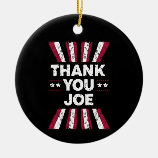 Bedankt Joe President Biden Keramisch Ornament (Voorkant)