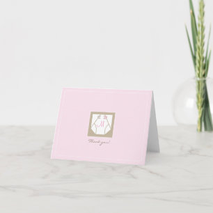 Bedankt kaart - Monogram luier
