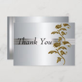 Bedankt kaart Silver (Voorkant / Achterkant)