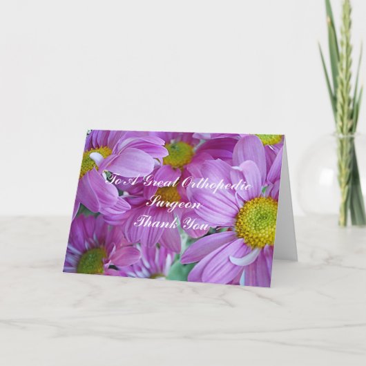 Bedankt kaart voor de orthopedisch chirurg (Voorkant)