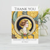 Bedankt kaart voor vrienden (Staand voorkant)