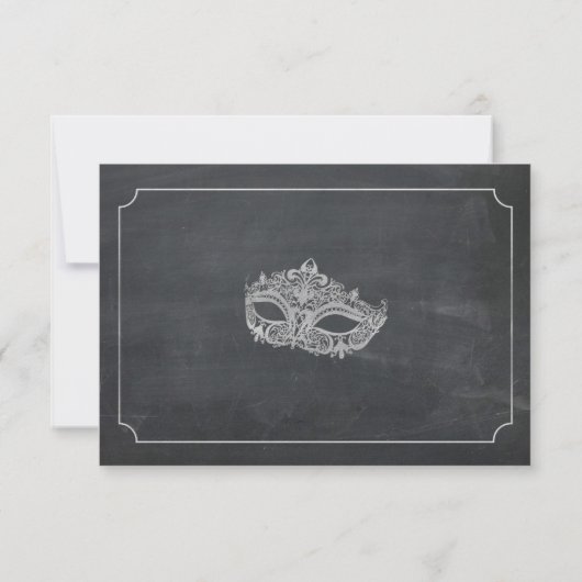 Bedankt Kaarten Masquerade Mask Party Zilver