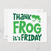 Bedankt kikker, het is vrijdag briefkaart (Voorkant / Achterkant)