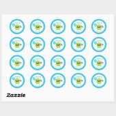 Bedankt Kleine Monster Partij Ronde Sticker (Vel)
