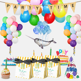 Bedankt kleurrijke gele strepen Verjaardag Bedankdoosjes