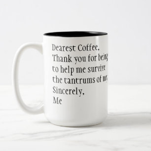 Bedankt koffie tweekleurige koffiemok