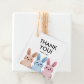 Bedankt label met konijntjes (In situ)